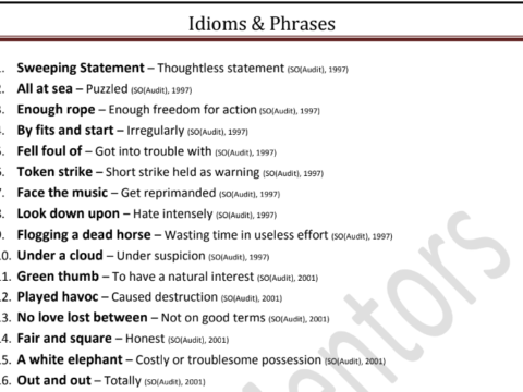 Idioms and Phrases PDF Free Download