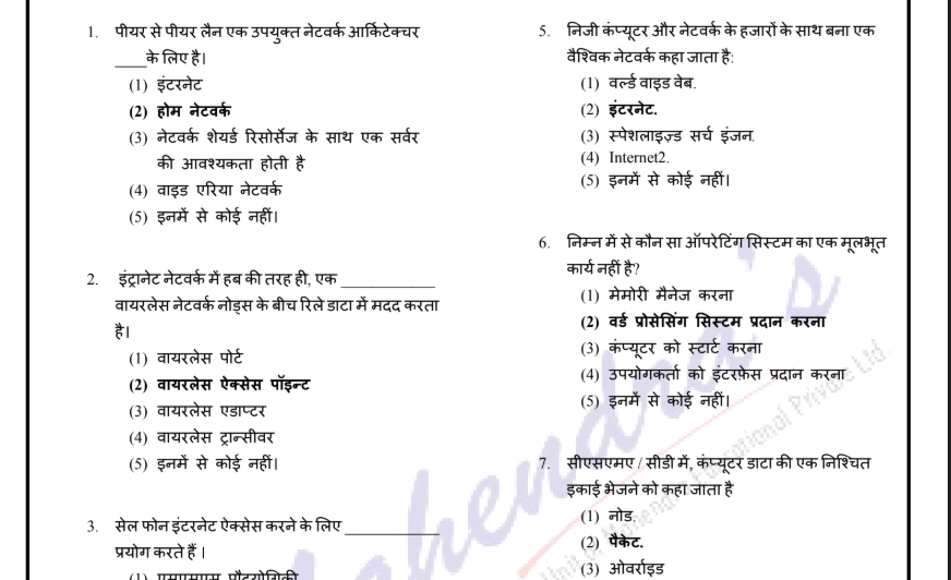 Computer MCQ in Hindi PDF