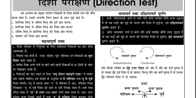 Reasoning Notes in Hindi PDF