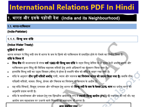 Vision IAS International Relations PDF