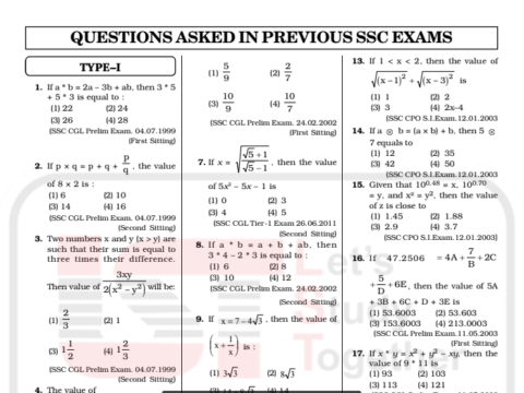Algebra Questions With Solution PDF