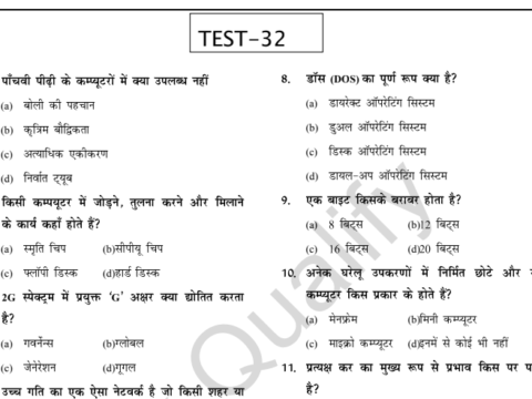 General Knowledge Practice Quiz In Hindi