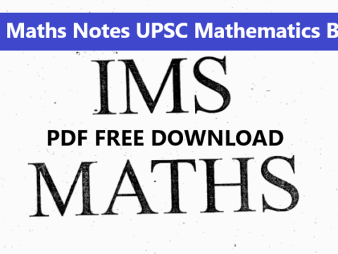 IMS Maths Notes UPSC Mathematics Book