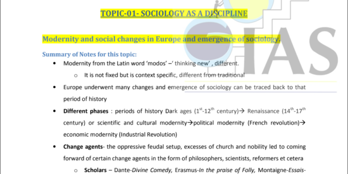 Tusharanshu Sociology Notes PDF