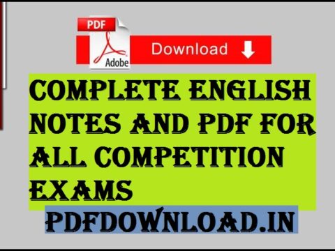 Complete English Notes And PDF For All Competition Exams