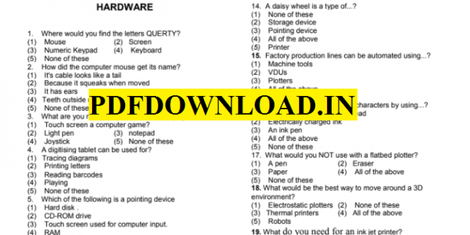 Computer Book All Govt Exam PDF