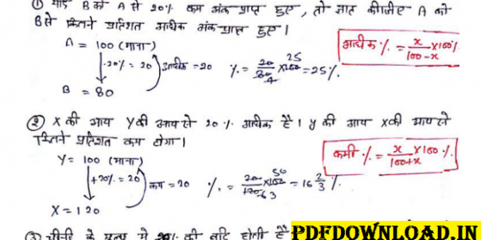 Math Trick in Hindi PDF Download