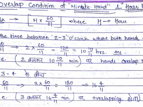 Clock Reasoning Handwritten Notes PDF In Hindi