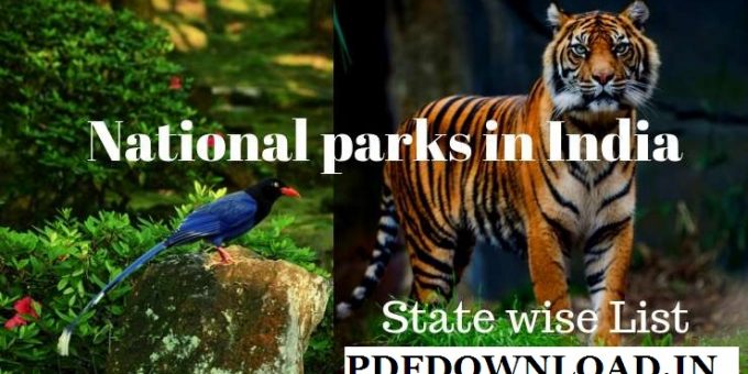 Important Notes PDF For All National Parks In India