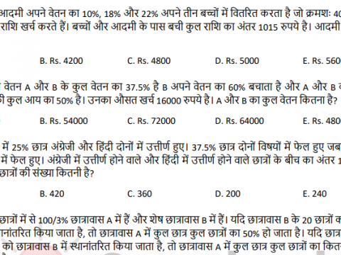 Percentage Questions for Bank, CET and Insurance Exams PDF