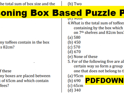 Reasoning Box Based Puzzle PDF