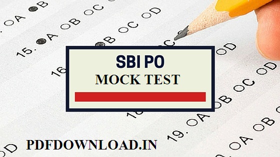 SBI PO Mock Test PDF- SBI PO 2021