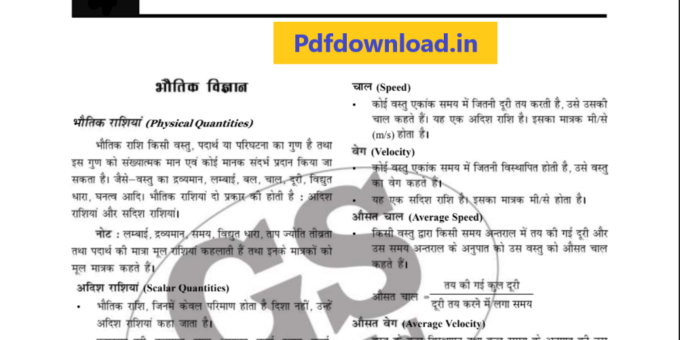 General Science Book PDF Download In Hindi