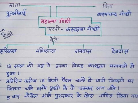 Mahatma Gandhi Handwritten Notes in Hindi