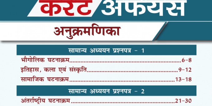 2020 Current Affairs PDF in Hindi