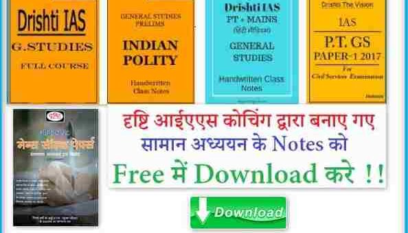 Drishti IAS Notes in Hindi PDF Free Download