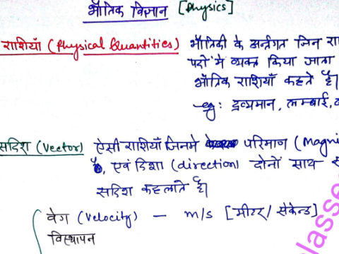 Physics Handwritten Notes PDF In Hindi