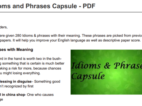 idioms and phrases Pdf for competitive exams