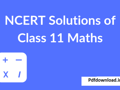Class 11 Maths Notes in Hindi PDF Download