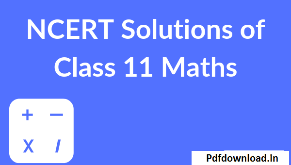 Class 11 Maths Notes in Hindi PDF Download