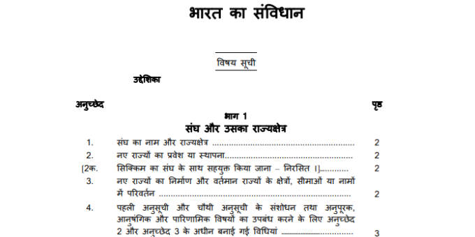 Indian Constitution in Hindi PDF ! भारतीय संविधान कानून