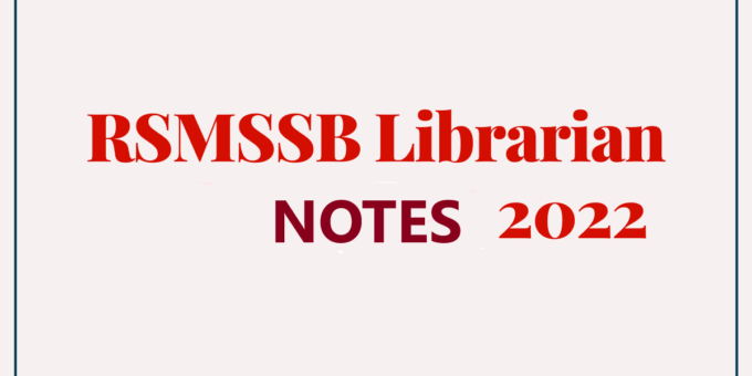 Rajasthan librarian Notes Pdf 2022