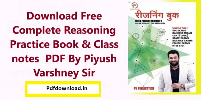 Piyush Sir Reasoning Class Notes PDF Download