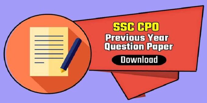 SSC CPO Previous Year Question Paper PDF in Hindi