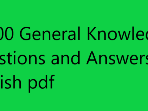 10000 General Knowledge Questions and Answers in English pdf