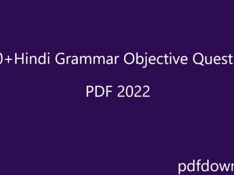 1000+Hindi Grammar Objective Question PDF 2022