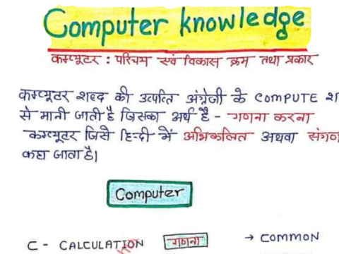 Computer Handwritten Notes in Hindi pdf 2022