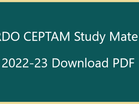 DRDO CEPTAM Study Material 2022-23 Download