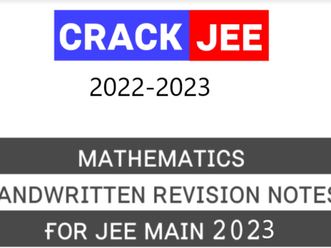 JEE Mathematics Handwritten Notes PDF for Revision 2023 