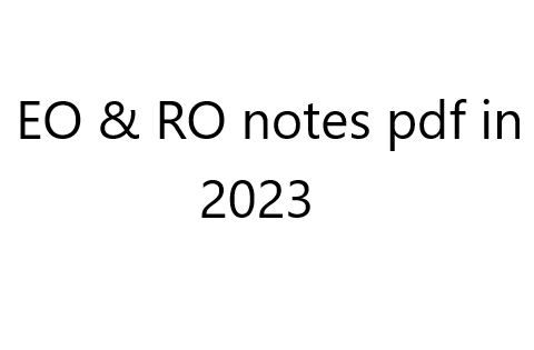 RPSC EO & RO notes pdf in Hindi 2023