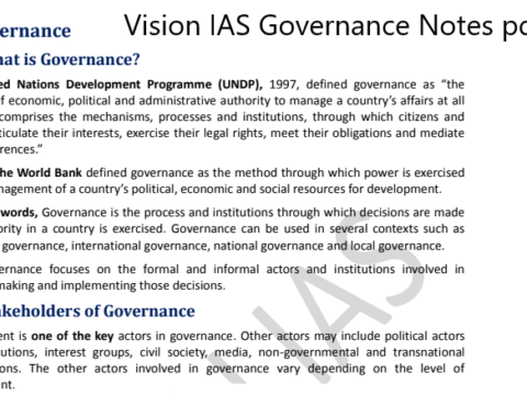 Vision IAS Governance Notes pdf 2023