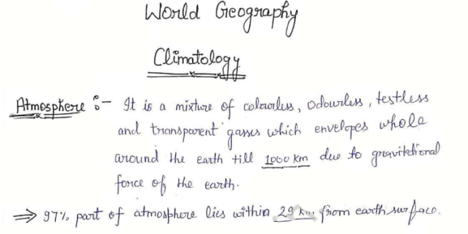 World Geography Handwritten Notes in English pdf 2022