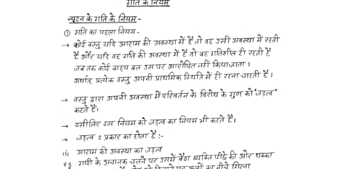 HPPSC complete Physics handwritten notes pdf in Hindi