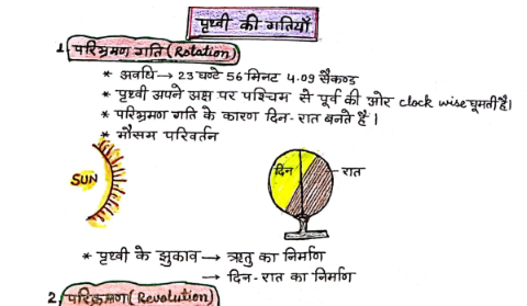 Important solar system notes in Hindi pdf
