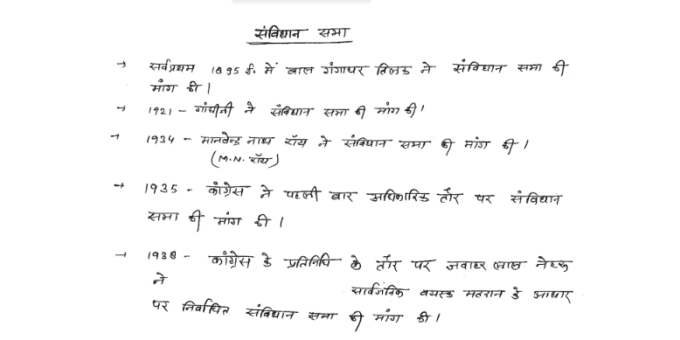 Indian polity handwritten notes pdf in Hindi for RAS