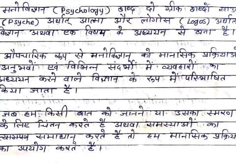 REET Psychology handwritten notes in Hindi pdf