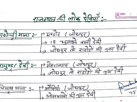 REET Rajasthan Art and Culture Handwritten notes pdf