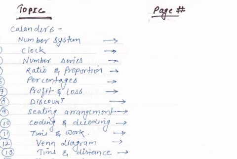 Reasoning Handwritten notes in English pdf download