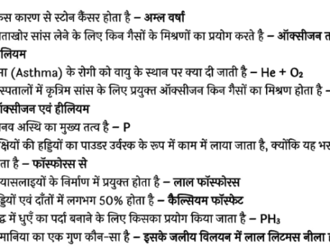 SSC CGL chemistry most important question answer in Hindi pdf