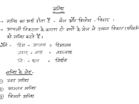 UPPSC 2nd Grade Teacher Hindi grammar notes in Hindi pdf