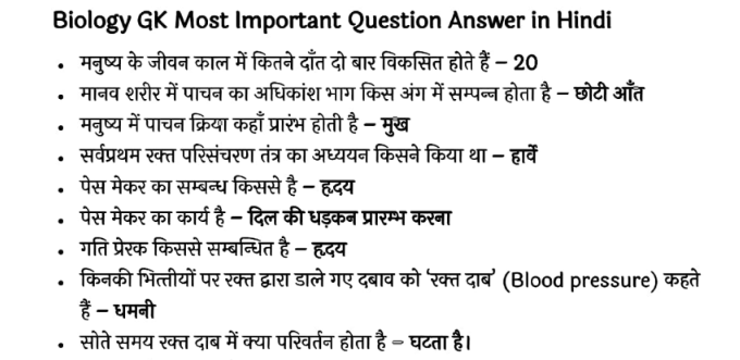 Biology Most important Question Answer For All Exam