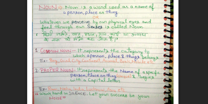 English Grammar Handwritten Notes for IBPS PO Bank Exam