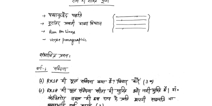 Hindi literature handwritten notes in Hindi PDF