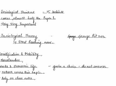 UGC NET Sociology handwritten notes pdf in English