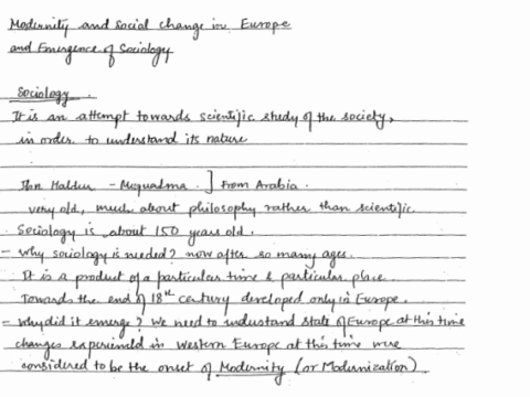 UPPCS Complete Sociology handwritten notes pdf in English