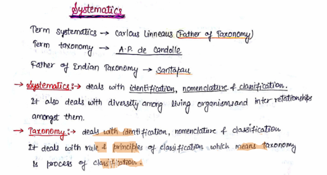 Biological Classification NEET exam notes pdf in English